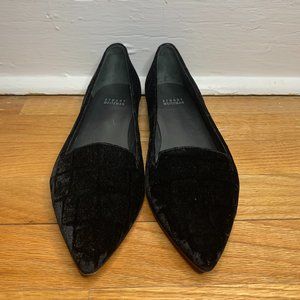 Stuart Weitzman Black Suede Ballet Flats, Size 8